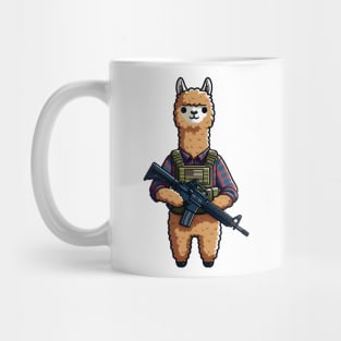 Tactical Alpaca Adventure Tee: Where Whimsy Meets Command Mug